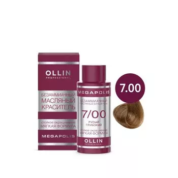 Краситель для волос Ollin Professional Megapolis, безаммиачный, масляный, тон 7/00