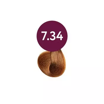 Краситель для волос Ollin Professional Megapolis, безаммиачный, масляный, тон 7/34