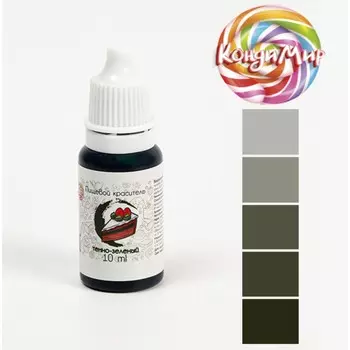 Краситель пищевой «КондиМир» кондитерский, водорастворимый, Темно-Зеленый, 10 мл