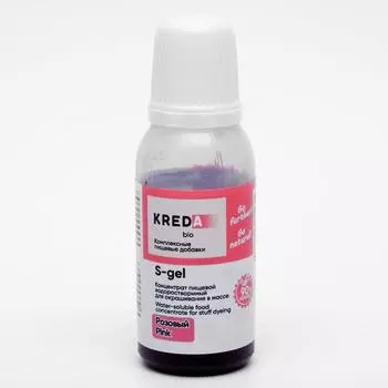 Краситель пищевой Kreda Bio концентрат, розовый, 20 мл