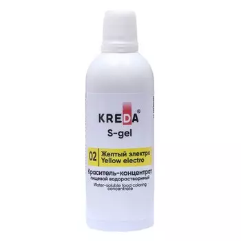 Краситель пищевой S-gel, универсальный "желтый электро" 80 мл