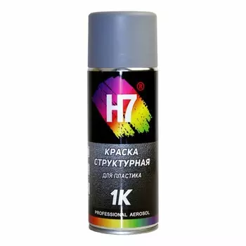 Краска аэрозольная по пластику структурная H7, антрацит, 400 мл