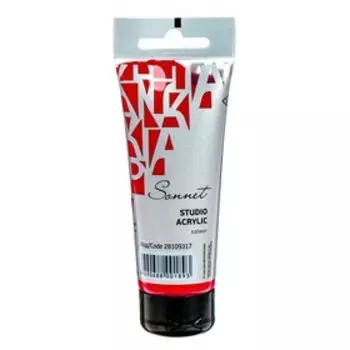 Краска акриловая художественная в тубе, 75 мл, ЗХК «Сонет», краплак красный