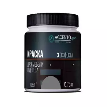 Краска для мебели и дерева «Благородная сталь», полуглянцевая, 0.75 кг