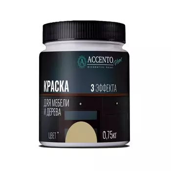 Краска для мебели и дерева «Сухой камыш», полуглянцевая, 0.75 кг