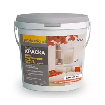 Краска для внутренних работ, 1.4 кг, цвет белый