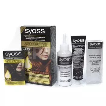 Краска для волос Syoss Oleo Intense, без аммиака, оттенок 7-70 золотое манго