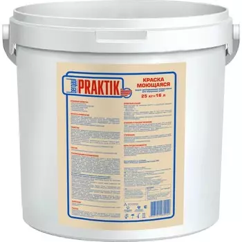Краска интерьерная Bergauf Praktik моющаяся U, 25кг