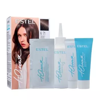 Краска-уход для волоc ESTEL тёмно-русый. коричнево-пепельный