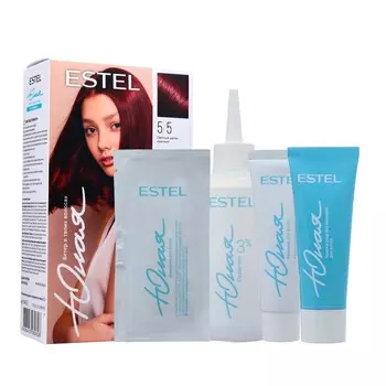 Краска-уход для волос ESTEL светлый шатен. красный