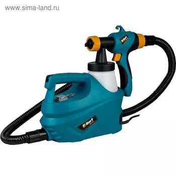 Краскопульт Bort BFP-350, 350 Вт, 0.32 л/мин, 700 мл, HVLP- технология, регулировка скорости 50471