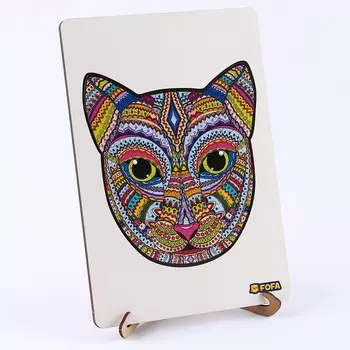 Красочный пазл в рамке «Кот»