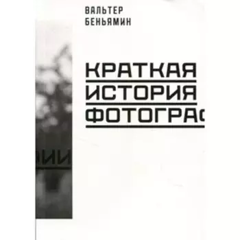 Краткая история фотографии. Беньямин В.