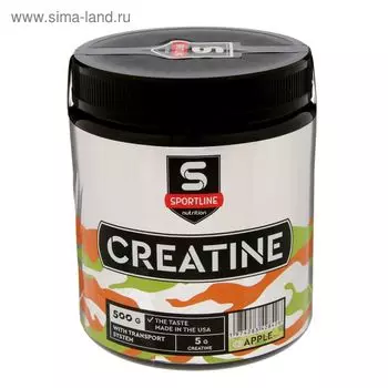 Креатин SportLine Creatine with Transport System, яблоко, спортивное питание, 500 г