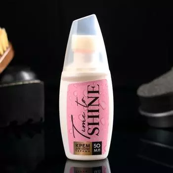 Крем для кожаной обуви "Time to shine", черный, 50 мл