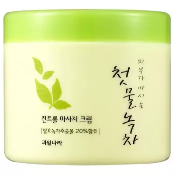 Крем для лица Welcos Green Tea Fresh Cleansing Cream, очищающий, 300 г