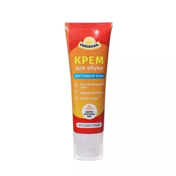 Крем для обуви Pregrada с губкой, бесцветный, 75 мл