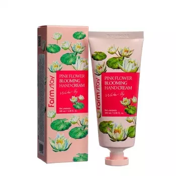 Крем для рук FarmStay Pink Flower Blooming Hand Cream Water Lily