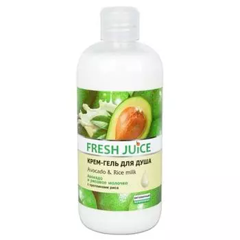 Крем-гель для душа Fresh Juice «Авокадо и рисовое молочко», 500 мл