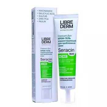 Крем-гель LIBREDERM серацин ДУО корректирующий для проблемной кожи, 40 мл