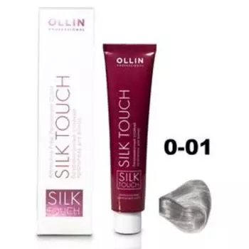 Крем-краситель для окрашивания волос Ollin Professional Silk Touch, тон 0/01 корректор серебряный, 60 мл