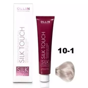 Крем-краситель для окрашивания волос Ollin Professional Silk Touch, тон 10/1 светлый блондин, 60 мл