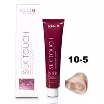 Крем-краситель для окрашивания волос Ollin Professional Silk Touch, тон 10/5 светлый блондин махагоновый, 60 мл