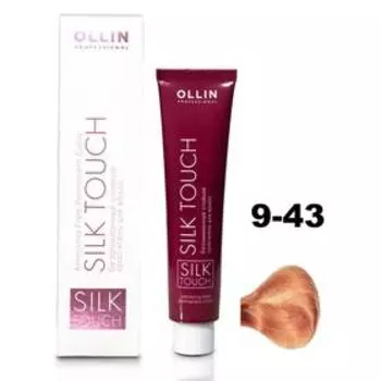Крем-краситель для окрашивания волос Ollin Professional Silk Touch, тон 9/43 блондин медно-золотистый, 60 мл
