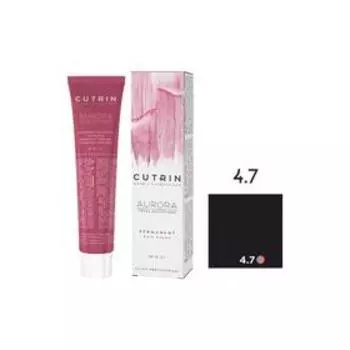 Крем-краска для окрашивания волос Cutrin Aurora Permanent, тон 4.7 чёрный кофе, 60 мл