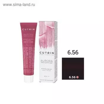 Крем-краска для окрашивания волос Cutrin Aurora Permanent, тон 6.56 бессонная ночь, 60 мл