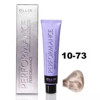 Крем-краска для волос Ollin Professional Performance, тон 10/73 светлый блондин коричнево-золотистый, 60 мл