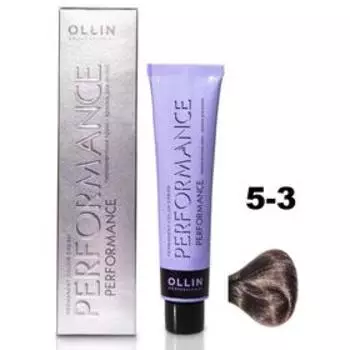 Крем-краска для волос Ollin Professional Performance, тон 5/3 светлый шатен золотистый, 60 мл