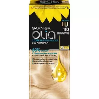 Крем-краска для волос Garnier Olia, тон 110 натуральный ультраблонд