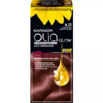 Крем-краска для волос Garnier Olia, тон 6.12 алмазный тёмно-русый
