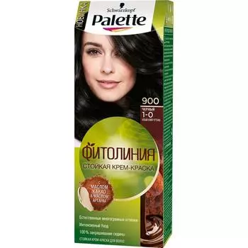 Крем-краска для волос Palette Фитолиния, тон 900, чёрный