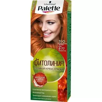 Крем-краска для волос Palette Фитолиния, тон 390, светлая медь