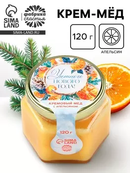 Крем-мёд «Уютного Нового года», с апельсином, 120 г