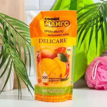 Крем-мыло Delicare "АромаМанго" дойпак, 500 мл