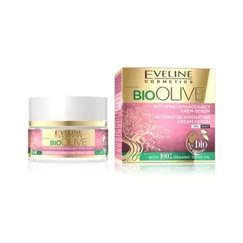 Крем-сыворотка для лица Eveline Bio Olive Активно омолаживающий день/ночь, 50мл
