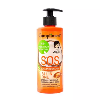 Крем-уход для повреждённых и ослабленных волос SOS восстановление, 400 мл