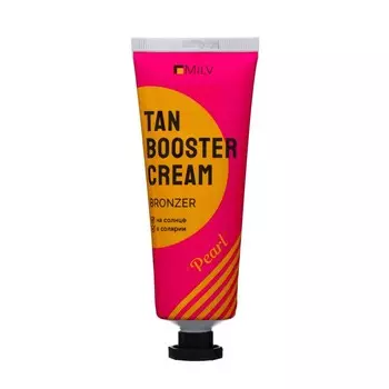 Крем-усилитель загара на солнце с бронзатором MILV роза, бергамот, пачули, 70 мл