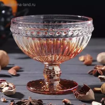 Креманка стеклянная Magistro «Босфор», 350 мл, 1211 см, цвет градиент золото