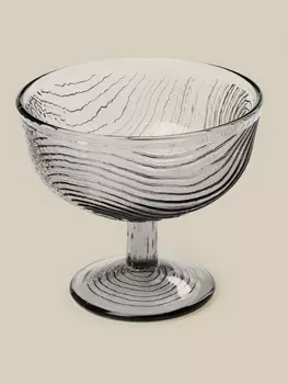 Креманка SL-Home «Барк», 300 мл, h=10.5 см, стекло, серая