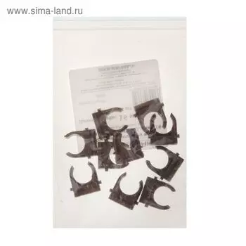 Крепеж-клипса для труб Урал ПАК, 16 мм, темное дерево, АТ-90116-010