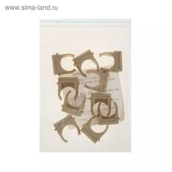 Крепеж-клипса для труб Урал ПАК, 20 мм, светлое дерево, АТ-80120-010