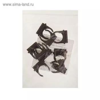 Крепеж-клипса для труб Урал ПАК, 20 мм, темное дерево, АТ-90120-010