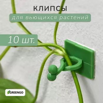 Крепления для вьющихся растений, самоклеящиеся, d=9 мм, цвет МИКС, Greengo