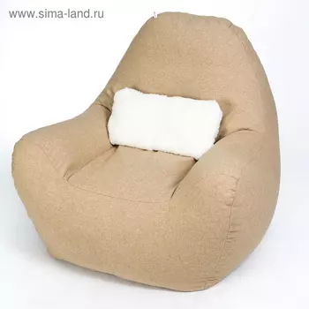 Кресло бескаркасное «Эдем», длина 90 см, ширина 100 см, высота 90 см, цвет бежевый