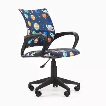 Кресло детское Бюрократ BUROKIDS 1 SPACEMAN черный, пластик