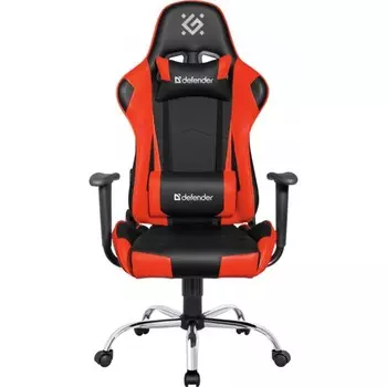 Кресло игровое Defender Azgard, до 160 кг, экокожа, черно-красное